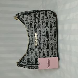 JUICY COUTURE NWT Black Beige and Gold Shoulder Bag